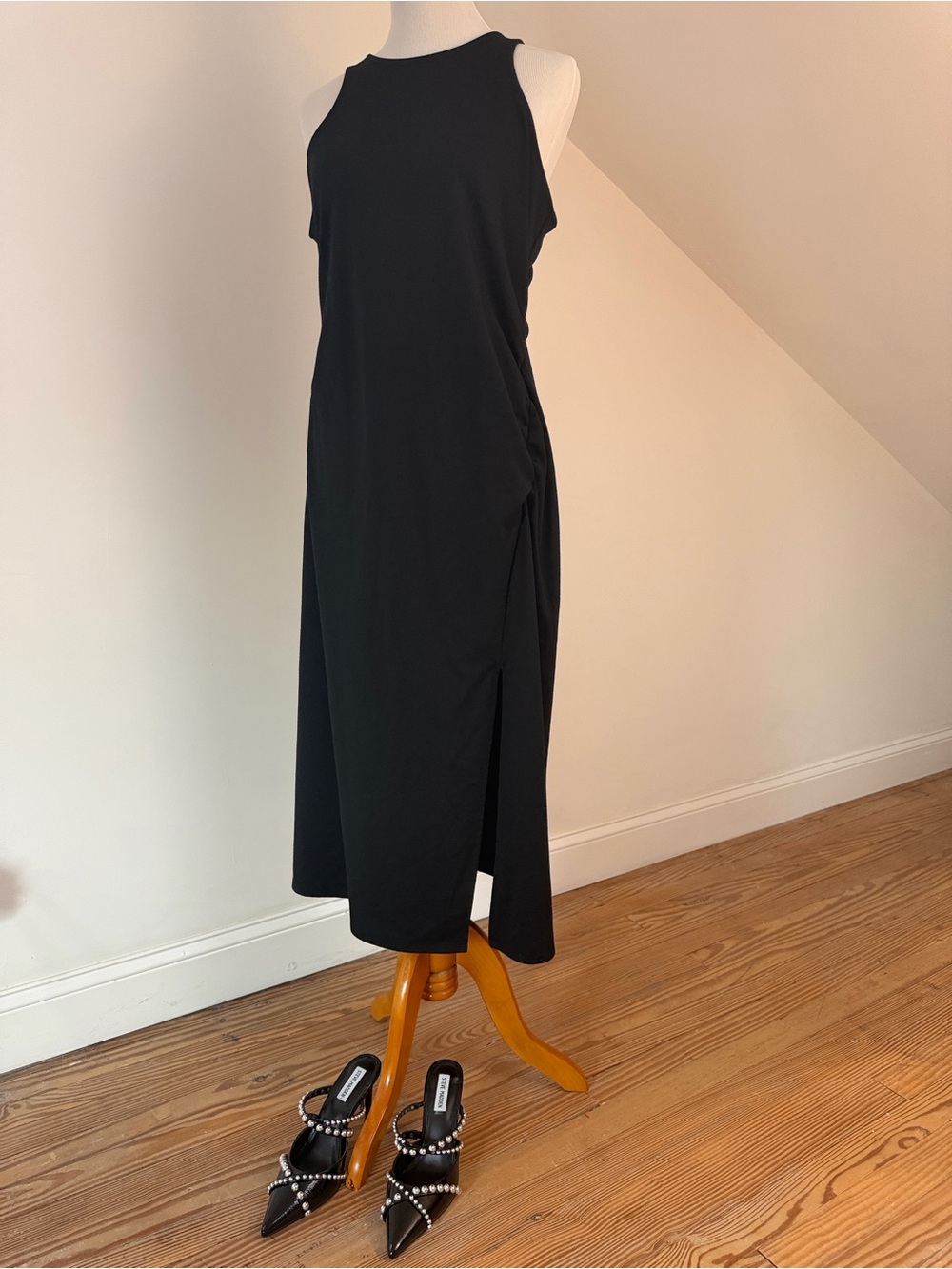 a new day Black Sleeveless Midi Dress with Side Slit